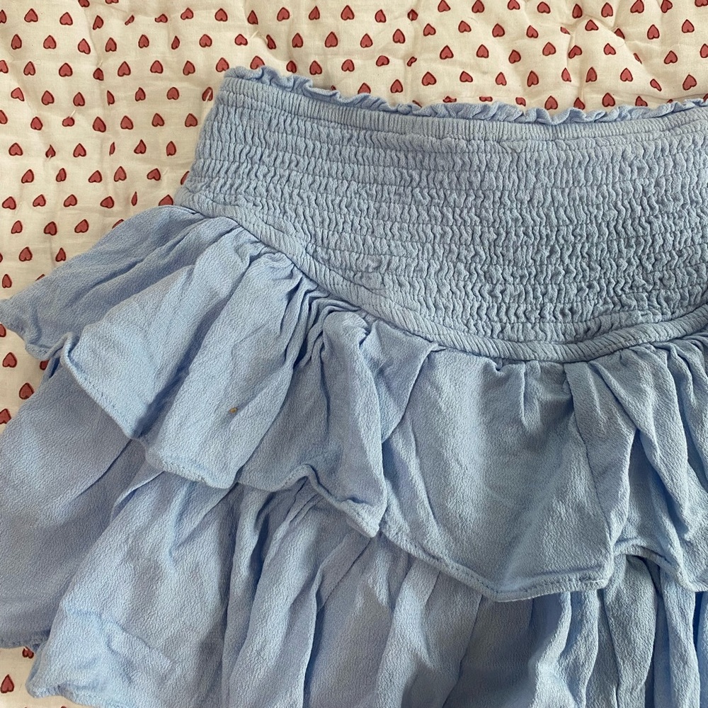 blue rock and rags ruffle skirt